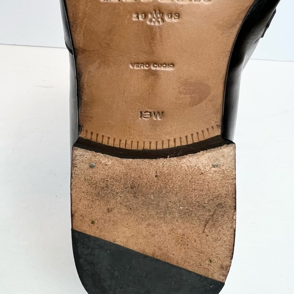 Mezlan Shoes Black Leather Mens Horse Bit Loafer Slip on Size 13W Made in Spain - Picture 5 of 11